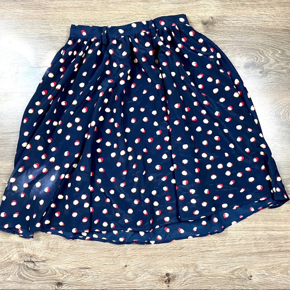 Blue polka dot skirt